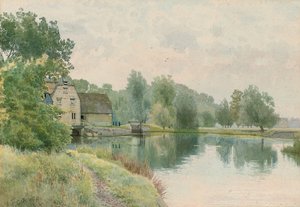 Houghton Mill vid floden Ouse, 1914