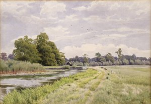 På floden Ouse, Hemingford Grey, 1904