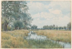 Flodlandskap nära St. Ives, Huntingdonshire