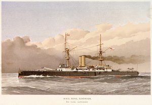 HMS "Royal Sovereign" slagskepp av William Frederick Mitchell