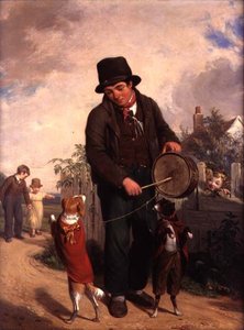 The Strolling Player (olja på panel)