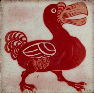 Kakel med dodo, 1882-1888 av William Frend De Morgan