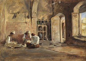 Interiör, Alger (olja på papper på duk)