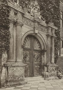 Doorway, The North Doorway, Hatfield House, Herts (s/v foto) av William Galsworthy Davie