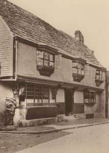 Star Inn, Alfriston, Sussex (svartvitt foto) av William Galsworthy Davie