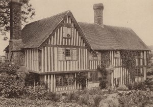 Strean Farm, Sedlescombe, Sussex (svartvitt foto) av William Galsworthy Davie