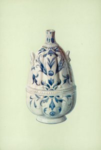 Flaska, Medici Porslin, Florentinsk (färg litho)