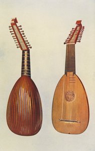 Musikinstrument: Luta (färglitografi)