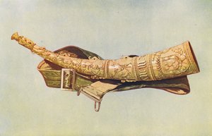 Musikinstrument: Olifant (färglitografi) av William Gibb