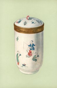 Toalettkruka, Chantilly, med japansk design (färg litho) av William Gibb