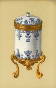 Toalettkruka, St Cloud, med Ormolu-fäste (färg litho) av William Gibb