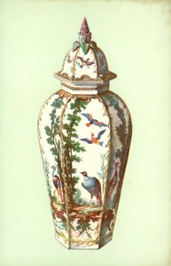 Vas, Bristol, med exotiska fåglar (färg litho) av William Gibb