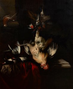 A Still Life of Dead Game and Songbirds (olja på duk)