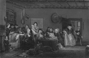 Läser testamentet, c1820.