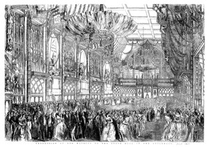 Procession av Hennes Majestät till State Ball i Guildhall, City of London, juli 1851 1886.