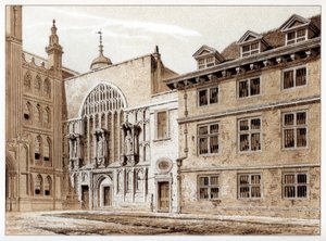 Västra fronten av Guildhall Chapel, City of London, 1886