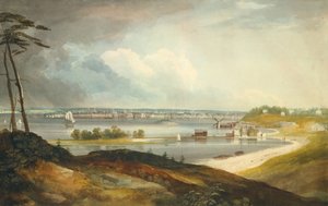 New York från Heights nära Brooklyn, ca. 1820-23.