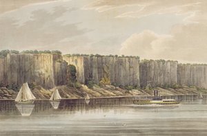 Palisaderna, nr 19 i Hudson River Portfolio, graverad av J. Hill, 1821-25