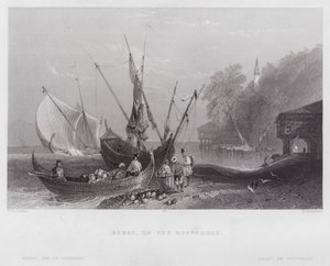 Bebec, på Bosporus (gravering) swed av William H. Bartlett
