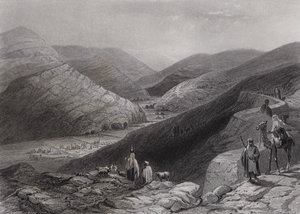 Etham, nära Betlehem (gravyr) av William H. Bartlett