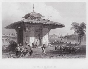 Fontänen i Scutari (gravyr) av William H. Bartlett