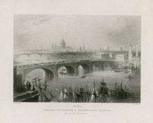 Översikt över London av William H. Bartlett