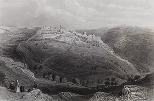 Mount Lion, Jerusalem, från Hill of Evil Counsel