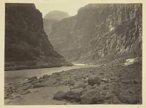 Coloradofloden, mynningen av Kanab Wash, Looking West, 1872.