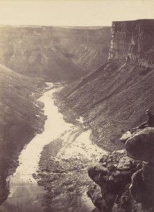 Grand Canyon, Coloradofloden, nära Paria Creek, Looking West, 1872.