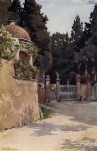 The Boboli, Florens (färg litho)