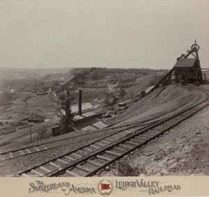 Knickerbocker Colliery nära Shenandoah, Lehigh Valley Railroad