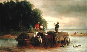 Gathering Sedge, Shrewsbury River, New Jersey av William Hahn