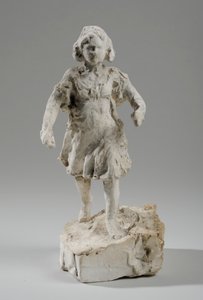 Maquette till figur av en springande flicka (gips) (se även 440336) av William Hamo Thornycroft