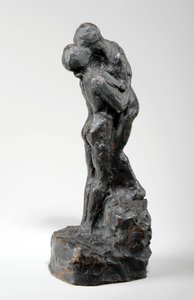 Maquette för Kyssen, ca 1916 (målad gips) (se även 440230)