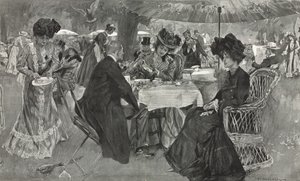 Afternoon tea i Kensington Gardens av William Hatherell