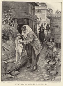 Armenien efter massakrerna, ett primitivt bad av William Hatherell