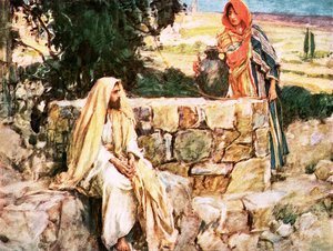 Kristus och kvinnan i Samarien av William Hatherell