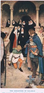 The Knighting of Galahad, illustration från 
