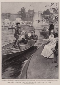 Drottningens trädgårdsfest på Buckingham Palace, vid sjön