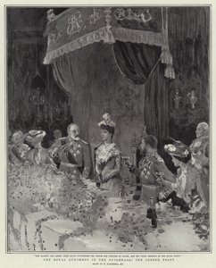 Den kungliga lunchen i Guildhall, den andra skålen av William Hatherell