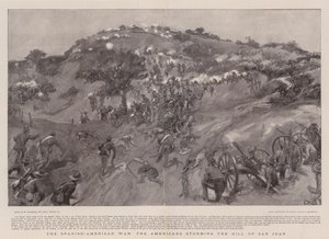 Det spansk-amerikanska kriget stormar amerikanerna Hill of San Juan