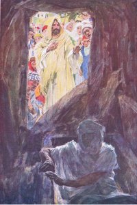 The raising of Lazarus, från The Bible Story publicerad av Hodder & Stoughton, ca 1930 av William Hatherell
