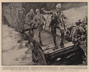 Med Sir Charles Warrens styrka korsar den 11:e brigaden Little Bushman River
