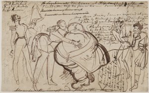 En kyss på kongressen, 1818 av William Heath