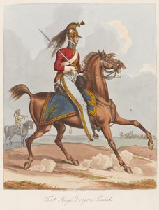 First Kings Dragoon Guards, 1820 (färgad akvatint) av William Heath