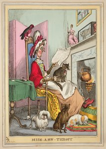Miss-Ann-Thropy, utgiven av Thomas McLean, London (färgad etsning) av William Heath