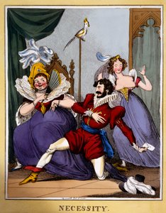 Nödvändighet, ca 1818 (handkolorerad gravyr) av William Heath