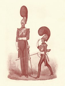 Visar skillnaden mellan mannen och officeren, 1830-1840, 1909 av William Heath