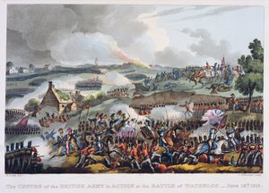 The Center of the British Army in Action at the Battle of Waterloo, 18 juni 1815, från 