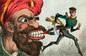 Krimkrigets början av den västeuropeiska karikaturistens ögon, 1850-talet.
